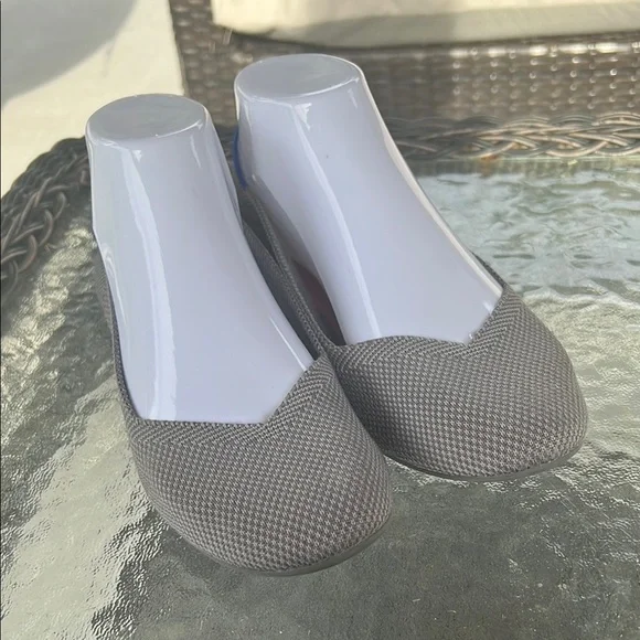 Rothy’s The Flat Gray Knit Ballet Shoes Women’s 7.5 | Eco-Friendly, Washable - Picture 4 of 9